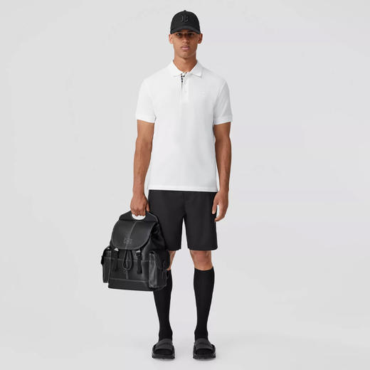 【一】BURBERRY 巴宝莉 男士TB专属标识装饰珠地网眼布棉质 Polo 衫 白色 8055229 A1464 商品图3