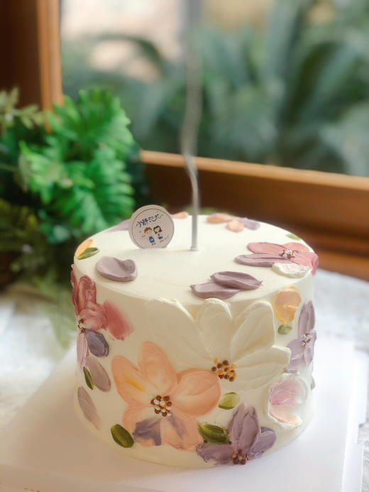 小清新手绘花奶油蛋糕 下单前请仔细阅读商品详情 商品图0