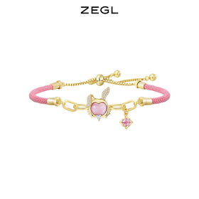 ZEGL设计师本命年系列桃花兔子红绳手链女生ins小众设计闺蜜手饰