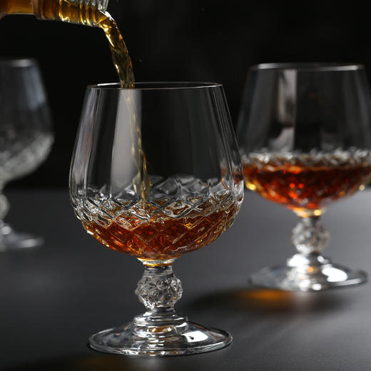 法国进口CDA长胜白兰地酒杯xo洋酒杯家用高端水晶玻璃杯干邑烈酒杯6头套装320ml 商品图2