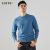 【名盾】LOYOU/朗逸2022秋冬新款男士圆领羊毛衫休闲百搭格纹毛衫打底衫 商品缩略图0