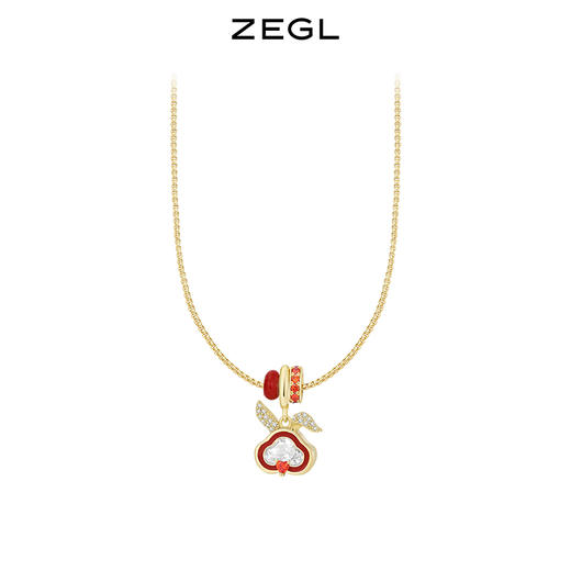 ZEGL设计师本命年系列如意兔子项链女生轻奢小众高级设计感锁骨链 商品图0