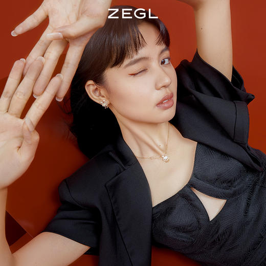 ZEGL设计师本命年系列如意锁兔子项链女925纯银小众猫眼石锁骨链 商品图1