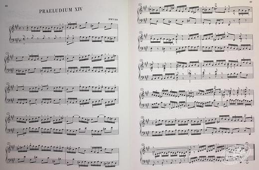 【中商原版】The Well Tempered Clavier Part I BWV 846 869 进口艺术 巴赫十二平均律集 钢琴独奏带指法 商品图7