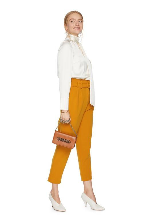 SUMMER & SAGE 简约黄色高腰长裤 5461 商品图3