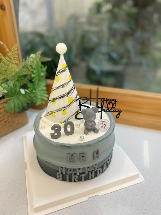 巧克力熊 翻糖帽子 奶油蛋糕 下单前请仔细阅读商品详情 商品图0