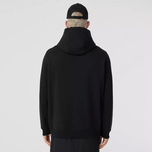 【二】BURBERRY 巴宝莉 男士棉质字母徽标印花连帽长袖卫衣 黑色 8055318 A1189 商品图2