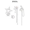 ZEGL设计师星光璀璨耳妆盘女耳夹女无耳洞耳环耳骨夹耳钉秋冬耳饰 商品缩略图0