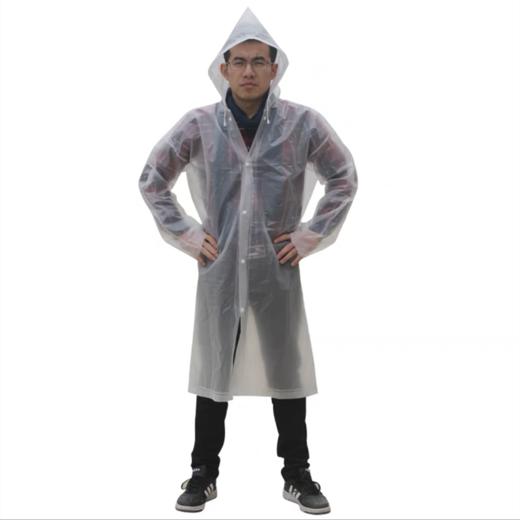 一次性雨衣EVA男女通用加厚140克雨披单人轻薄户外便携长款全身防暴雨磨砂半透明 商品图4
