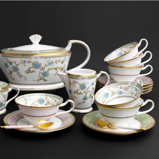 YOSHINO日本吉野樱花骨瓷茶壶单壶欧式带盖家用茶具 商品图1