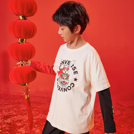 CONVERSE 春 大童 小童 长袖T恤 CNVN-LK-D691 商品图2