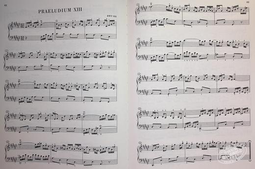 【中商原版】The Well Tempered Clavier Part I BWV 846 869 进口艺术 巴赫十二平均律集 钢琴独奏带指法 商品图5