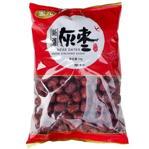 宏光新疆灰枣红枣1000g装若羌灰枣袋装干枣子即食煮粥孕妇煮粥用 商品图0