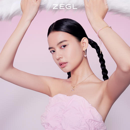 ZEGL设计师本命年系列桃花兔子项链女生轻奢小众设计感贝壳锁骨链 商品图3