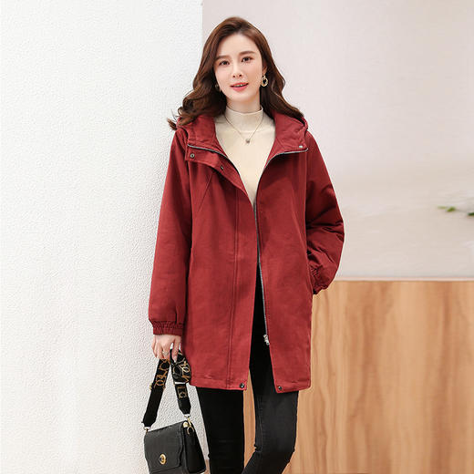 小个子中长女，冬季新款时尚加绒加厚派克服工装潮HR-WQ35859 商品图1