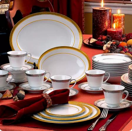 Noritake则武 CRESTWOOD中餐餐具西餐餐盘冷菜盘会所酒店高档套装 商品图0