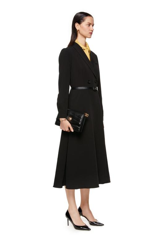 Le Malene 黑色束腰长外套 8349 商品图3
