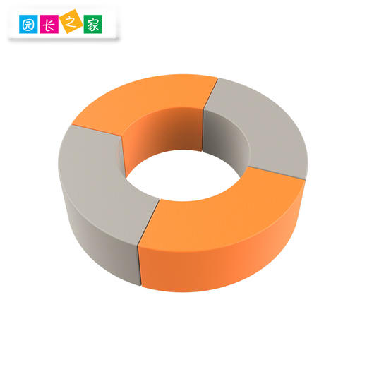 活力橙高级灰接待厅软包组合座椅幼儿园小空间接待厅软包座椅 商品图2