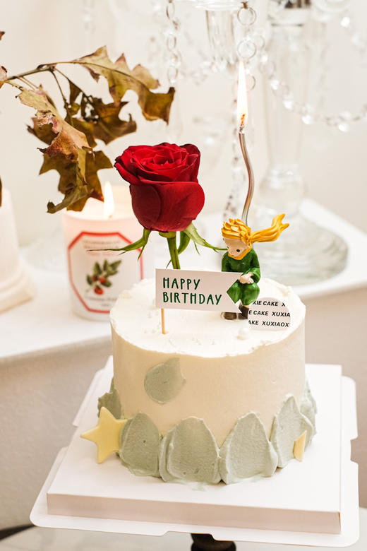 4寸玫瑰小王子（3层胚2层夹心，奶油蛋糕） 商品图0