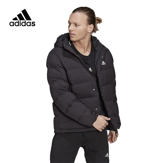 阿迪达斯 （adidas） 羽绒服男装2022冬季新款运动服户外防风保暖休闲连帽外套夹克 店长推荐款HG8751黑色 保暖防风 商品图1