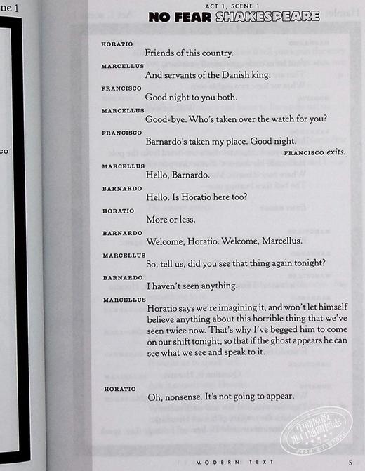 预售 【中商原版】哈姆雷特 英文原版 No Fear Shakespeare：Hamlet 商品图5