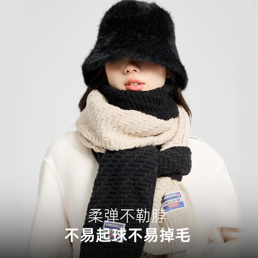 【赠护手霜】秋冬软糯气质围巾女 纯色百搭 保暖加厚围脖 网红ins风 经典永不过时 商品图6