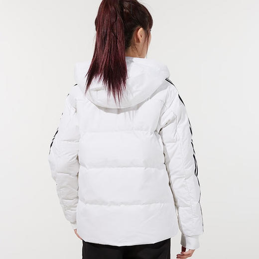 阿迪达斯 （adidas） 羽绒服女 2022冬季新款白色户外防风保暖连帽外套运动休闲羽绒夹克 HA1176 商品图4