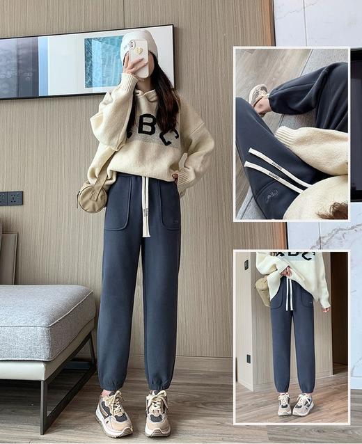 秋冬季新款防风裤 防风束脚裤 休闲裤 超厚实面料 百搭显瘦 垂感高 腰气质通勤 哈伦束脚运动裤 商品图3