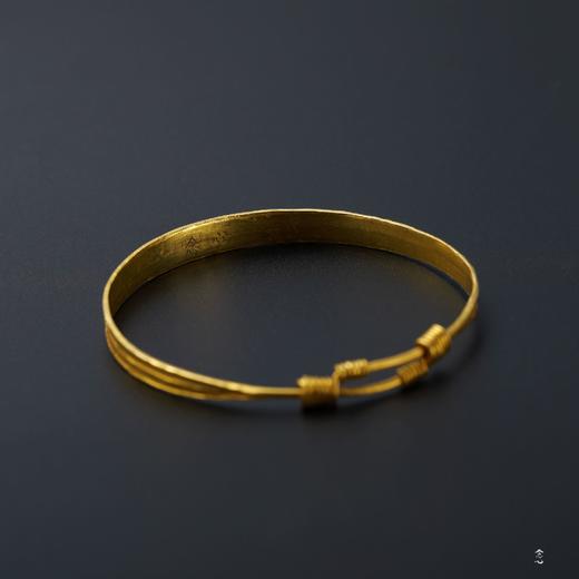 24K足金錾刻柳叶手镯（男款） 商品图1