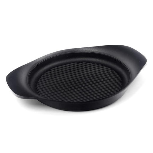 【样品特惠5折，最后2个无货退款】柳宗理（SORIYANAGI）日本原装进口南部铁器铸铁平底煎牛排锅 无涂层条纹烤肉煎盘（无盖） 22cm 商品图0