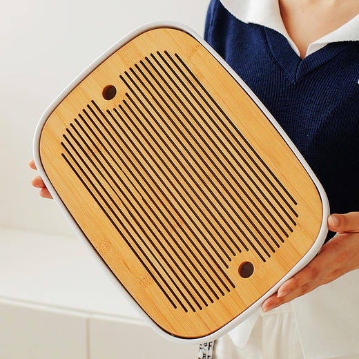 无闻2022新款茶盘  密胺盘 家用托盘干泡茶盘储水式茶台功夫茶具干泡台 商品图14