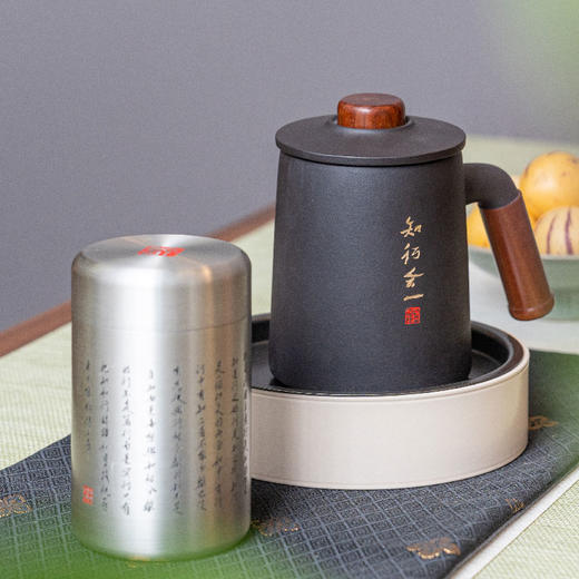 羽诗制造出品 豪情满腔套装阳明系列将军杯锡茶叶罐文创礼盒 商品图1