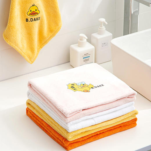 「五色可选！呵护柔软肌肤」黄鸭款居家日用毛巾 成人儿童吸水洗澡冬季加厚款毛巾布艺 商品图1