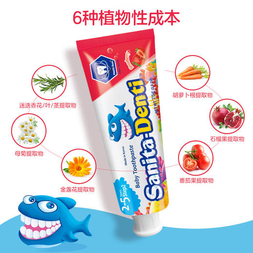 Sanita-Denti 莎卡2-5岁宝宝牙膏75g 温和清洁 6种植物成为  5种味道任选 商品图0