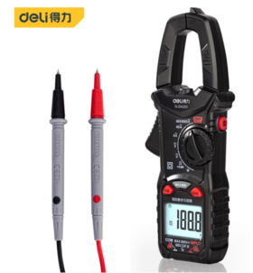得力DL334203钳形万用表电容测试(红)