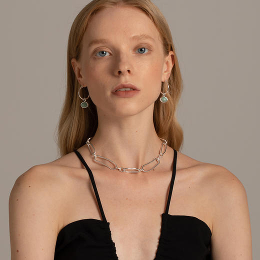 UNFOLDS The Loop Chain Necklace Gold 水流环形链条项链 商品图5