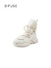 DFuse迪芙斯2022冬季新款牛皮加绒厚底老爹鞋运动短靴DF24118541 商品缩略图0