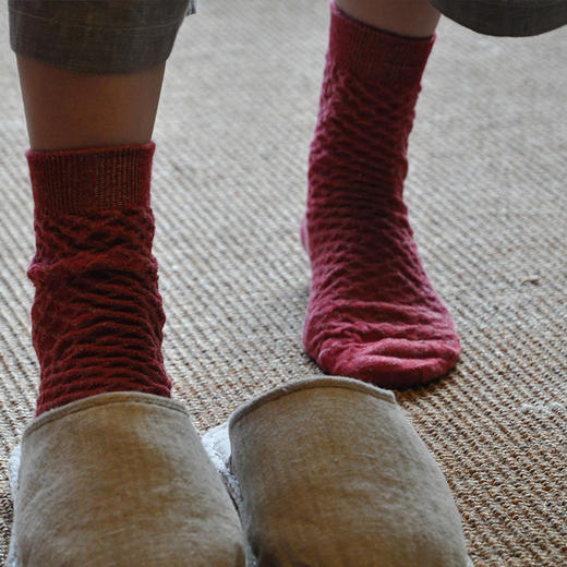 麻+汉麻袜 暑红 商品图3