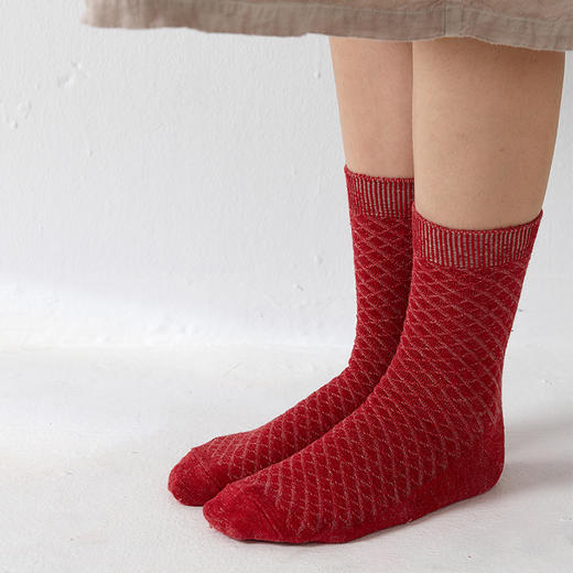 麻+汉麻袜 暑红 商品图1