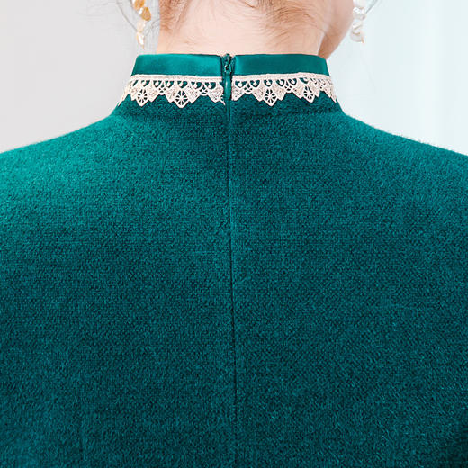 修身显瘦，新款冬季金貂绒面料遮肚柔软肤优雅小清新旗袍TY-928 商品图3