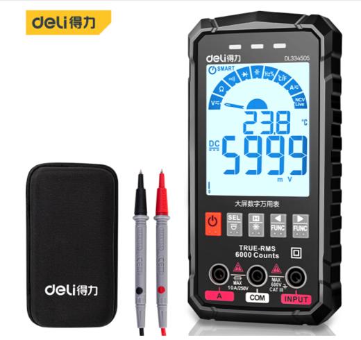 得力大屏万用表插孔指示灯5999位(红) 商品图0