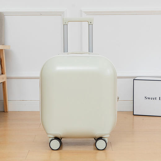 【防水静音轻装出行 陪你看世界 护你一路坦途】新款18寸行李箱糖果色小型迷你拉杆箱轻便登箱静音万向轮旅行箱春节返乡圣诞节 商品图2
