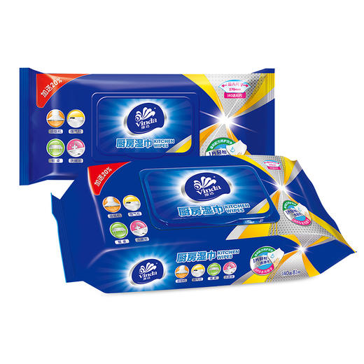 维达厨房清洁湿巾48片每包×3包 商品图0