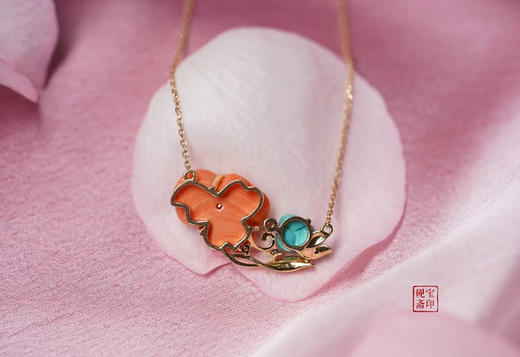 “二·念”绿松&珊瑚吊坠 商品图5
