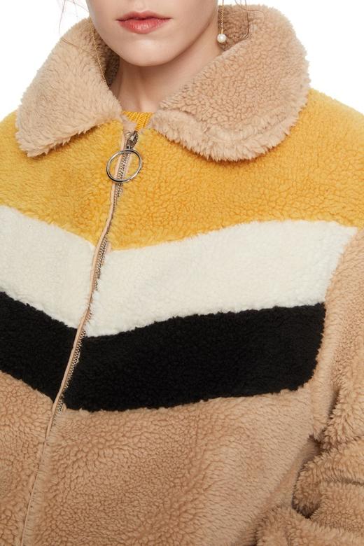 Bershka 拼色抓毛绒外套 5372 商品图2