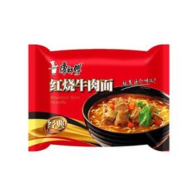康师傅经典红烧牛肉面方便面100g