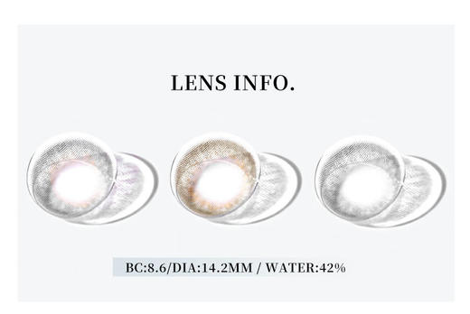 【月抛】Holy Nara 月半叽 直径：14.2mm  含水量42%（月抛2片/盒 不同度数请拍两盒） 商品图4
