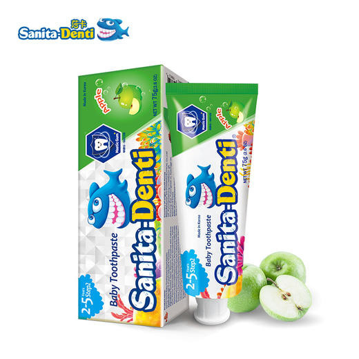 Sanita-Denti 莎卡2-5岁宝宝牙膏75g 温和清洁 6种植物成为  5种味道任选 商品图5
