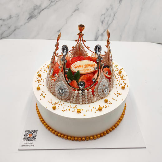 味美特“女王女神”鲜果奶油蛋糕-女神王冠造型、高颜值水果蛋糕-建议订购8英寸、10英寸【小巧精致好看】 商品图2