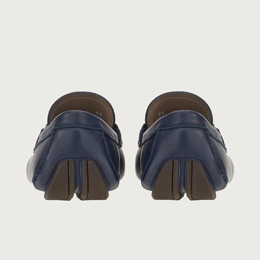 FERRAGAMO 菲拉格慕 男士皮革 GANCIO扣饰 莫卡辛鞋 蓝色 756153 商品图2